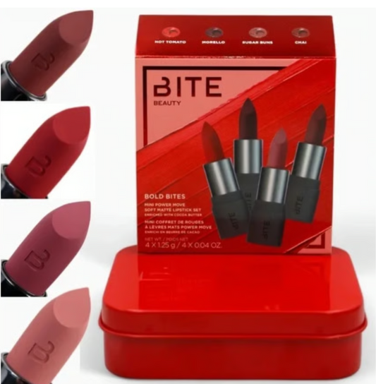 Bite Beauty Bold Bites Mini Power Move Soft Matte Lipstick Set of 4