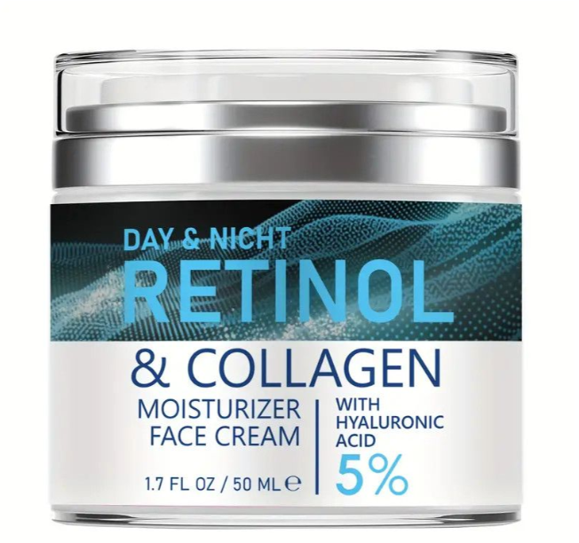 Day & Night Retinol  Collagen with 5% Hyaluronic Acid 1.7 Fl oz