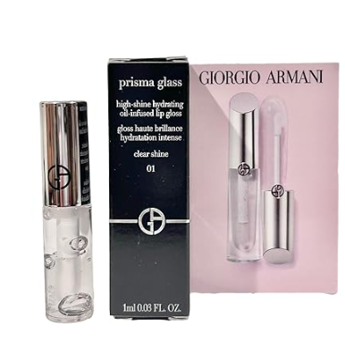 Giorgio Armani prisma glass 1ml.03 fl oz clear shine 01 travel size