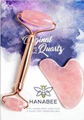 Hanabee Roller and Gua Sha Rose Quartz