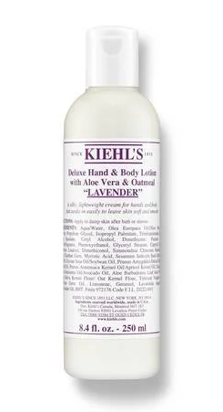 KIEHL'S Deluxe Hand & Body Lotion with Aloe Vera & Oatmeal "LAVENDER" 8.4fl oz/250ml