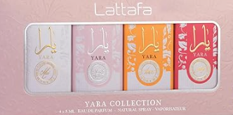 Lataffa Yara Collection 4 X %ml EAU DE PARFUM Natural Spray YARA,MOI, TOUS, CANDY
