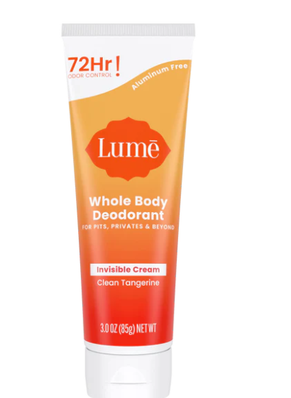 Lume Whole Body Deodorant Invisible Cream Clean Tangerine 3 oz/85g