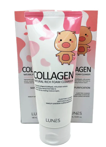Lunes Collagen Natural Rich Foam Cleanser 180ml/6.09fl oz