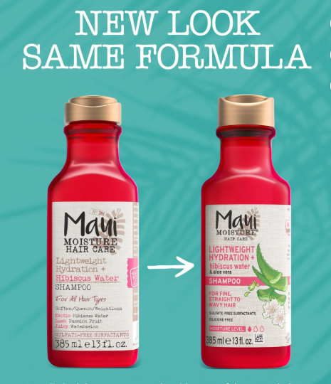Maui Moisture Shampoo for Fine, Straight to Wavy Hair Hibiscus Water & Aloe 385ml/13fl oz