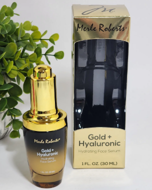 Gold + Hyaluronic Hydrating Face Serum 30mo/1fl oz By Merle Roberts