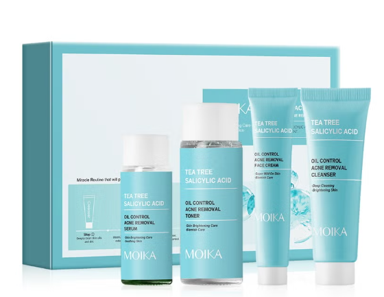 MOIKA Tea Tree and Salicylic Acid Oil Control Removal Set 4-Step