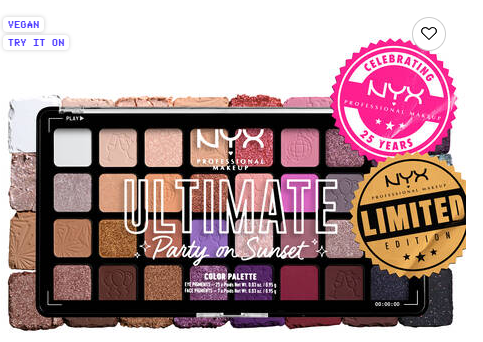 NYX ULTIMATE Party On Sunset Palette