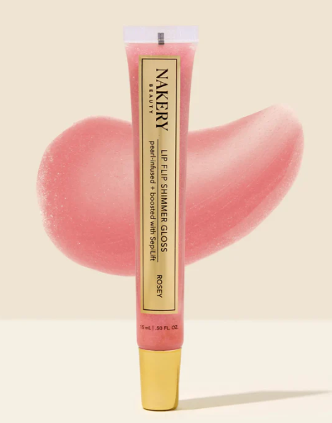 Nakery Lip Flip Shimmer Gloss 15ml .05fl oz ROSEY