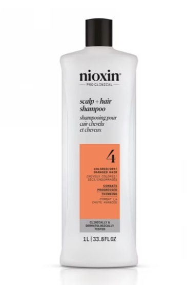 Nioxin Scalp + Hair Shampoo #4 Colored/Dry/Damaged Hair 1L/33.8 Fl oz