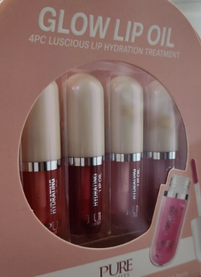 Pure Benefits Glow Lip Oil 4pc Argan Oil Set