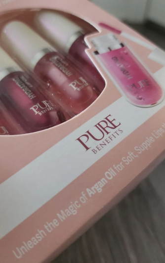 Pure Benefits Glow Lip Oil 4pc Argan Oil Set
