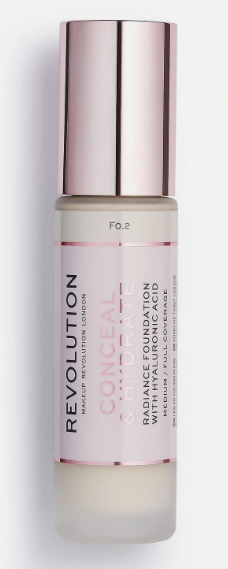 Revolution Conceal & Hydrate FO.2 Medium/Full Coverage -Radiance Foundation with Hyaluronic Acid