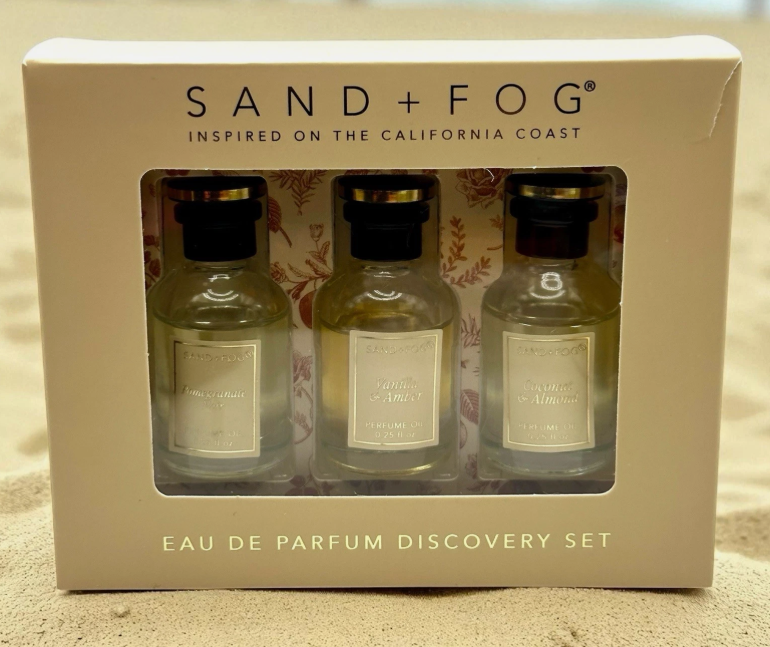 Sand and Fog Discovery Set 3 Bottles Inspired on the California Coast