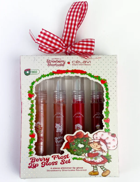 Strawberry Shortcake Berry Frost Gloss Set 4pc shimmer lip gloss by Celavi