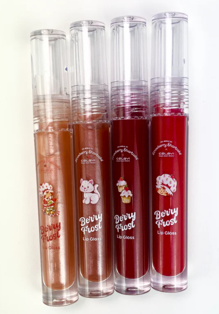 Strawberry Shortcake Berry Frost Gloss Set 4pc shimmer lip gloss by Celavi