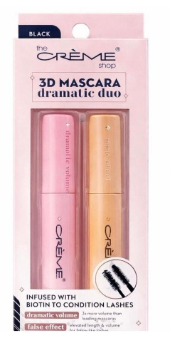 The Creme Shop 3D Mascara Dramatic Duo 1-Dramatic Volume 2-Falsie Effect