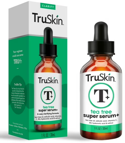 TruSkin Tea Tree Super Serum+ 6-way clarifying formula 1 Fl Oz 30ml