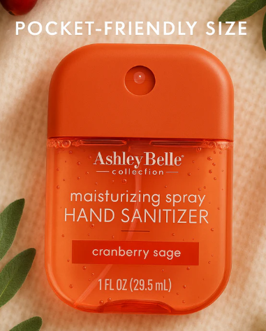 Ashley Belle Hand Sanitizer Cranberry Sage 1fl oz Moisturizing Spray